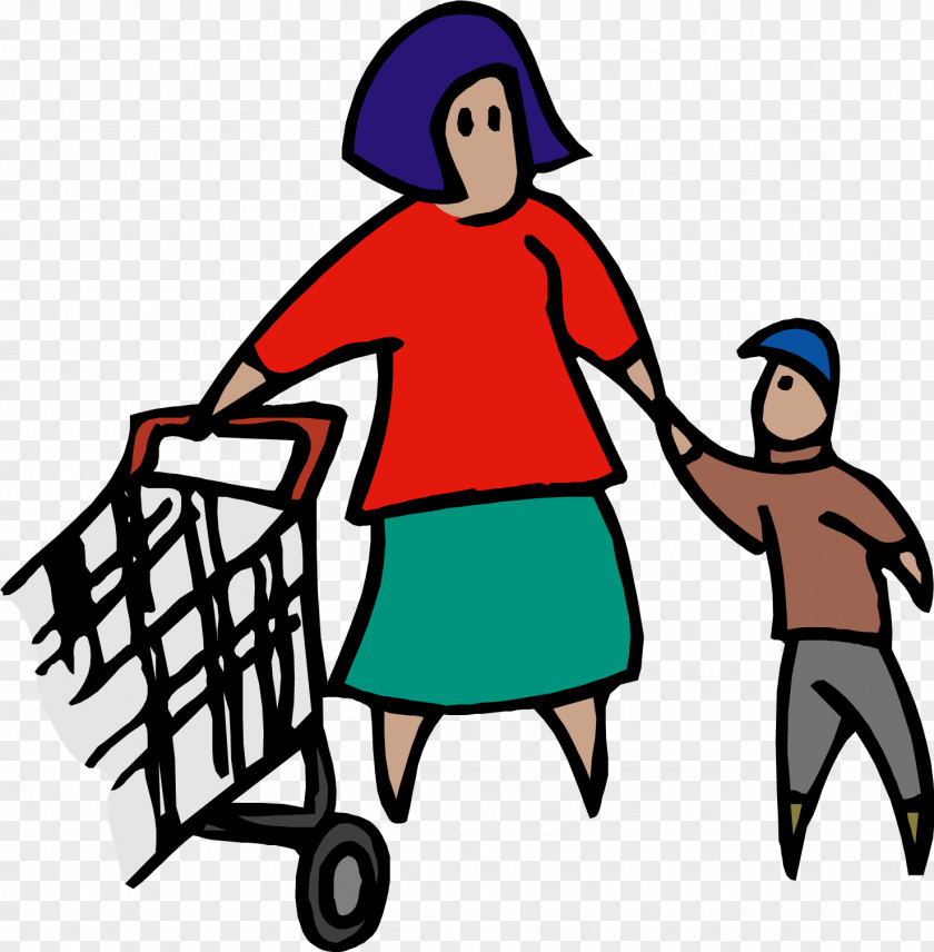 Vector Mother 's Day Parents Shopping 1 Child Clip Art PNG