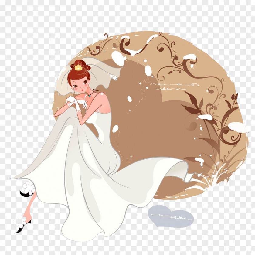 Sideways Wedding Marriage Cartoon Bride PNG