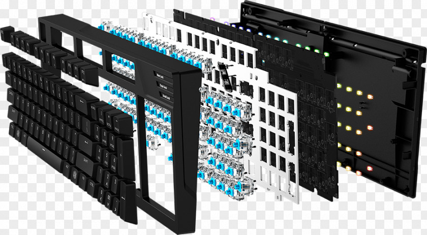 Computer Keyboard Cooler Master Masterkeys Pro L White SGK-4070-KKC Hardware Network Electrical Switches PNG