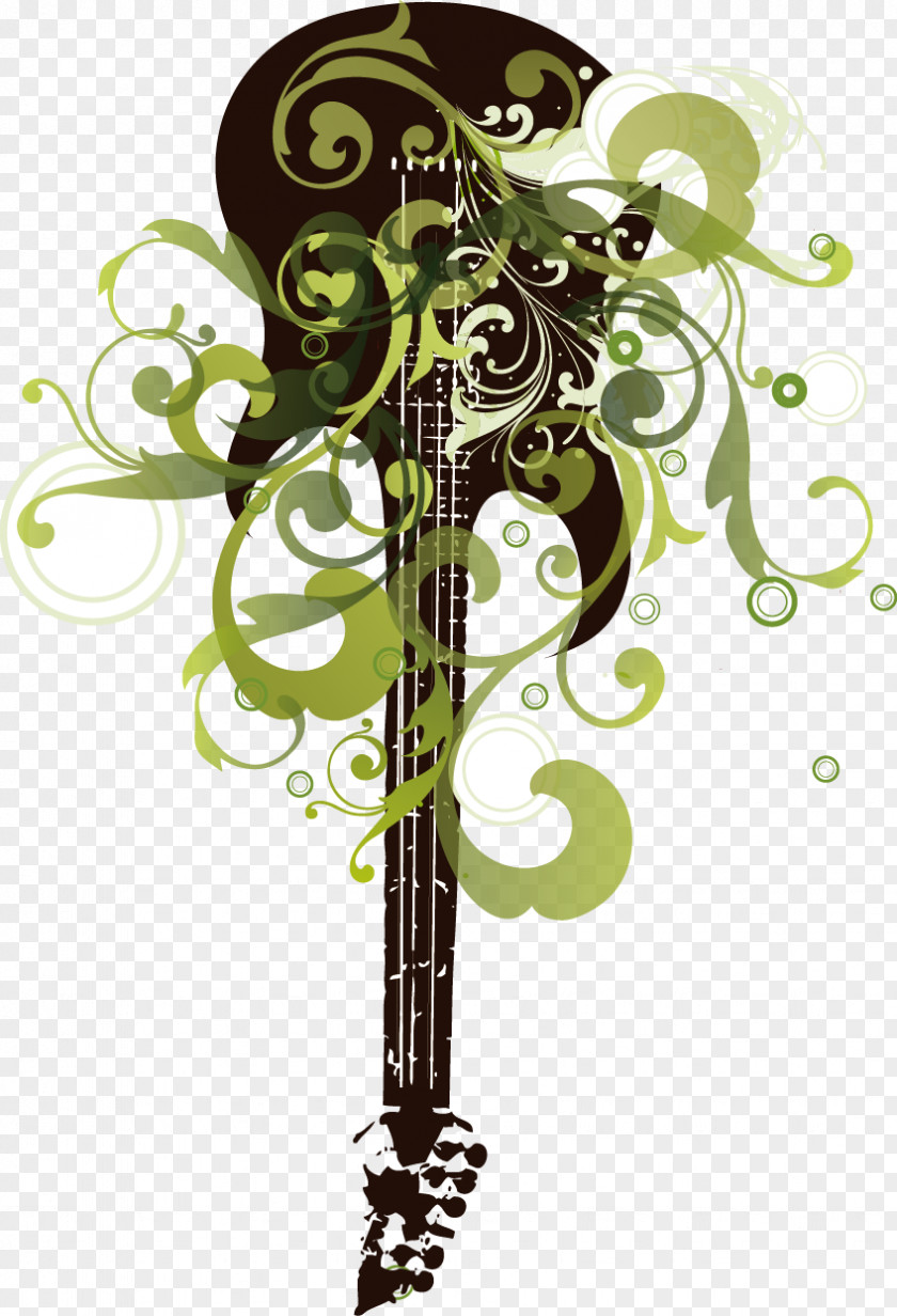 Guitar Instrument Trend Pattern Vector Material Visual Arts Graphic Design Musical PNG