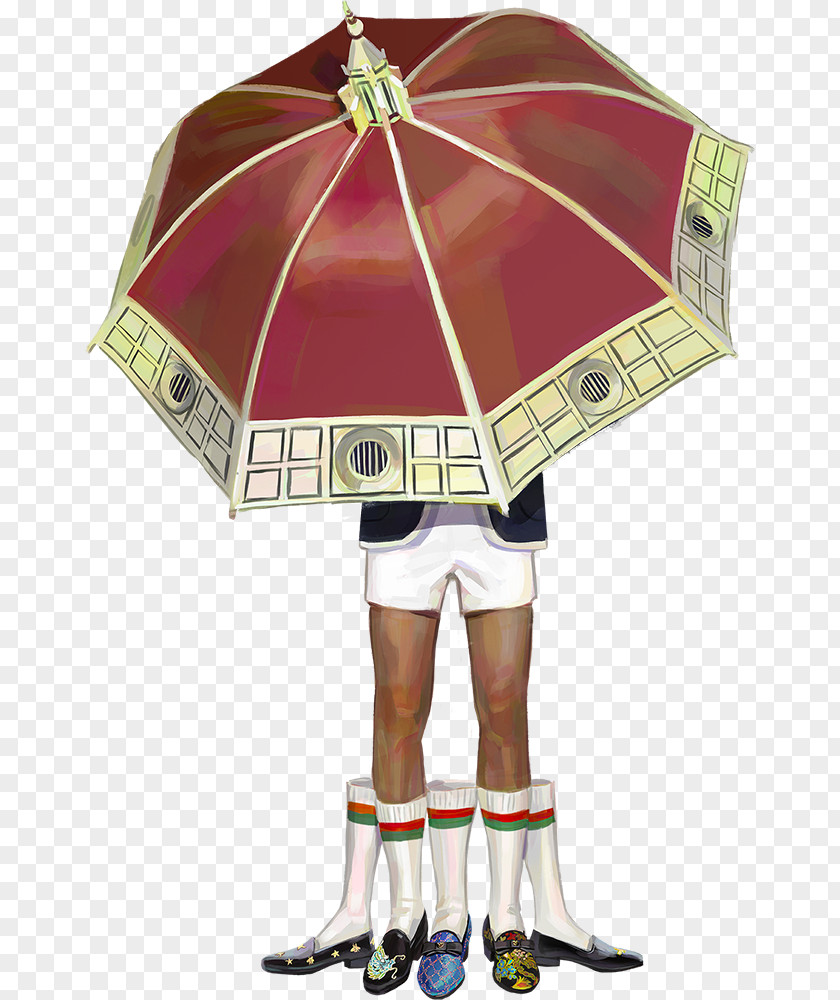 Man With Umbrella Fashion Gucci Armani Brand Fendi PNG