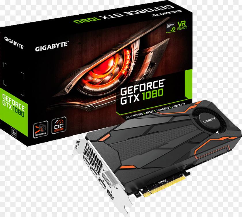 Nvidia Graphics Cards & Video Adapters Gigabyte Technology PCI Express Processing Unit Digital Visual Interface PNG