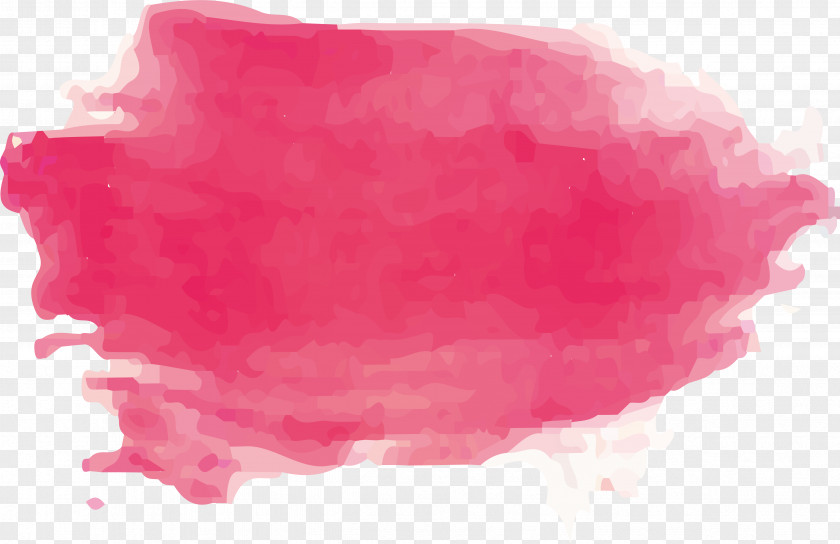 Pink Watercolor Brush Painting PNG