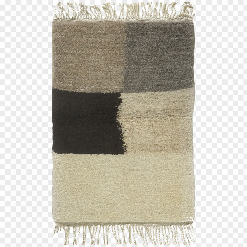 Rug Beige Khaki Brown Wool PNG