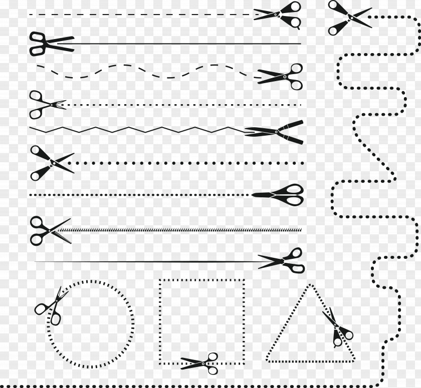 Scissors Style Dividing Line Royalty-free Clip Art PNG