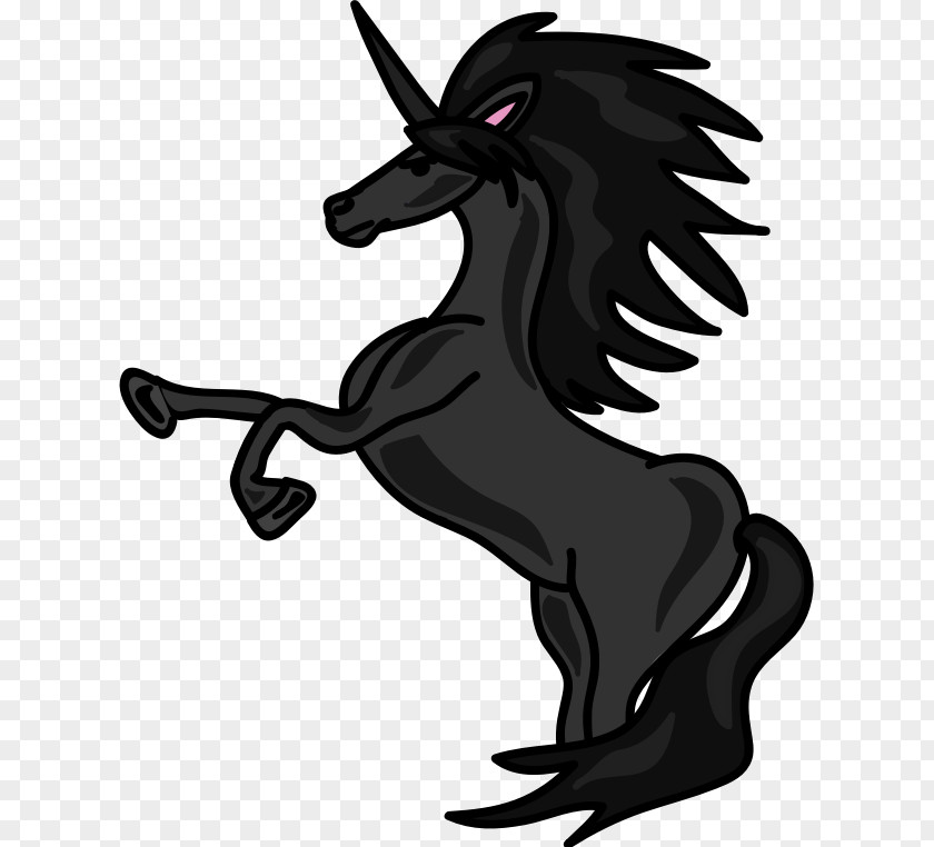 Unicorn The Black Horse Mane Clip Art PNG