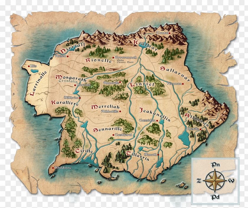 Fantasy Map World PNG