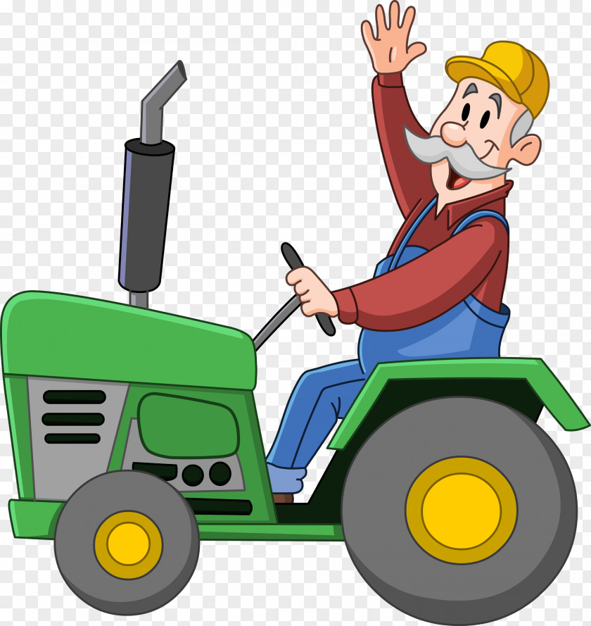 Tractor Agriculture Cartoon Clip Art PNG