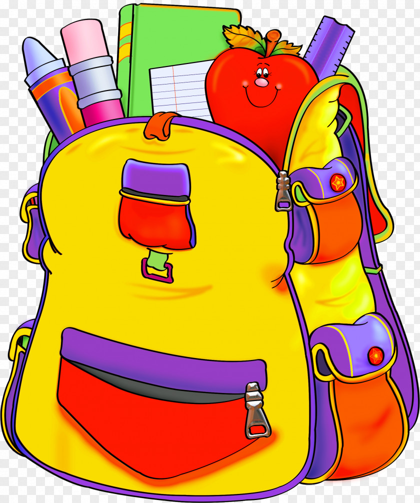 Backpack Education School Supplies Clip Art PNG