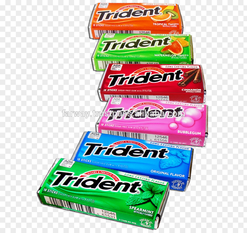 Chewing Gum Trident Flavor Extra Bubble PNG