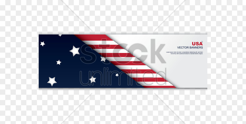 Flag Banner Vector Of The United States PNG