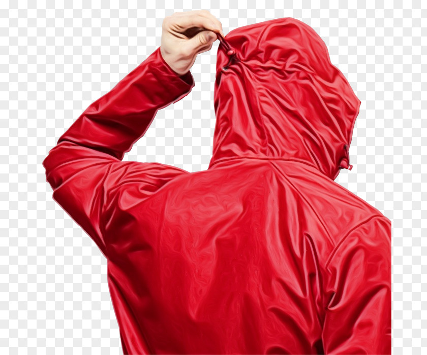 Coat Hoodie Red Background PNG