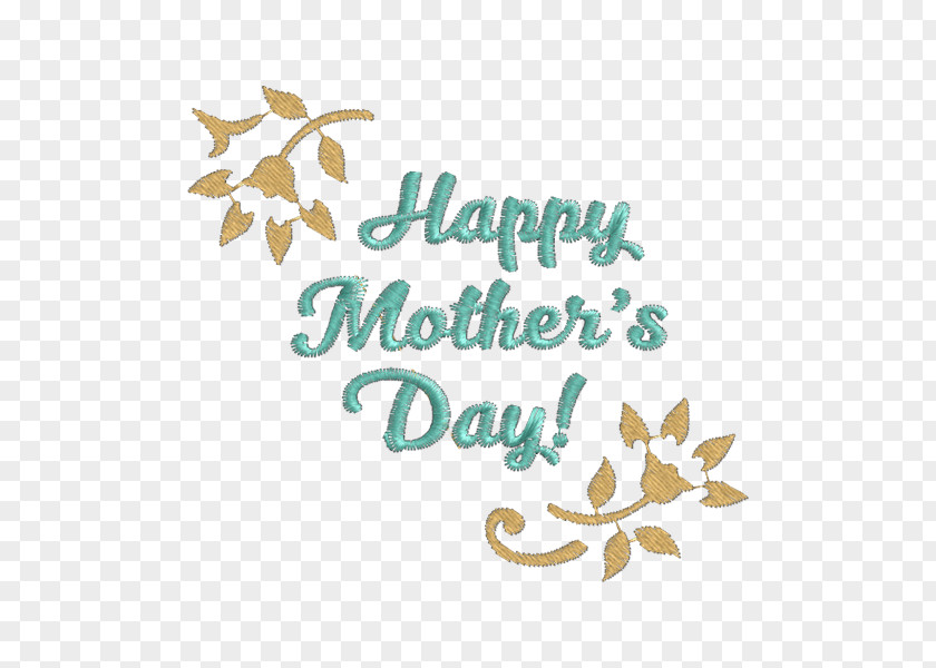 Mother's Day Machine Embroidery Chain Stitch Appliqué PNG