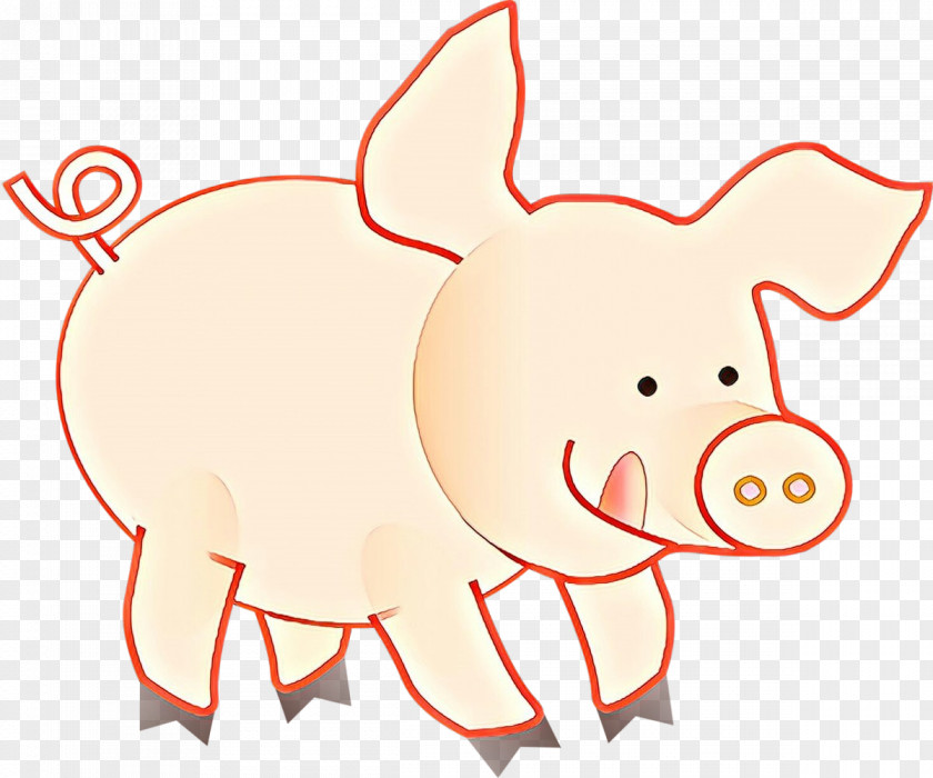 Clip Art Vector Graphics Drawing Large White Pig PNG