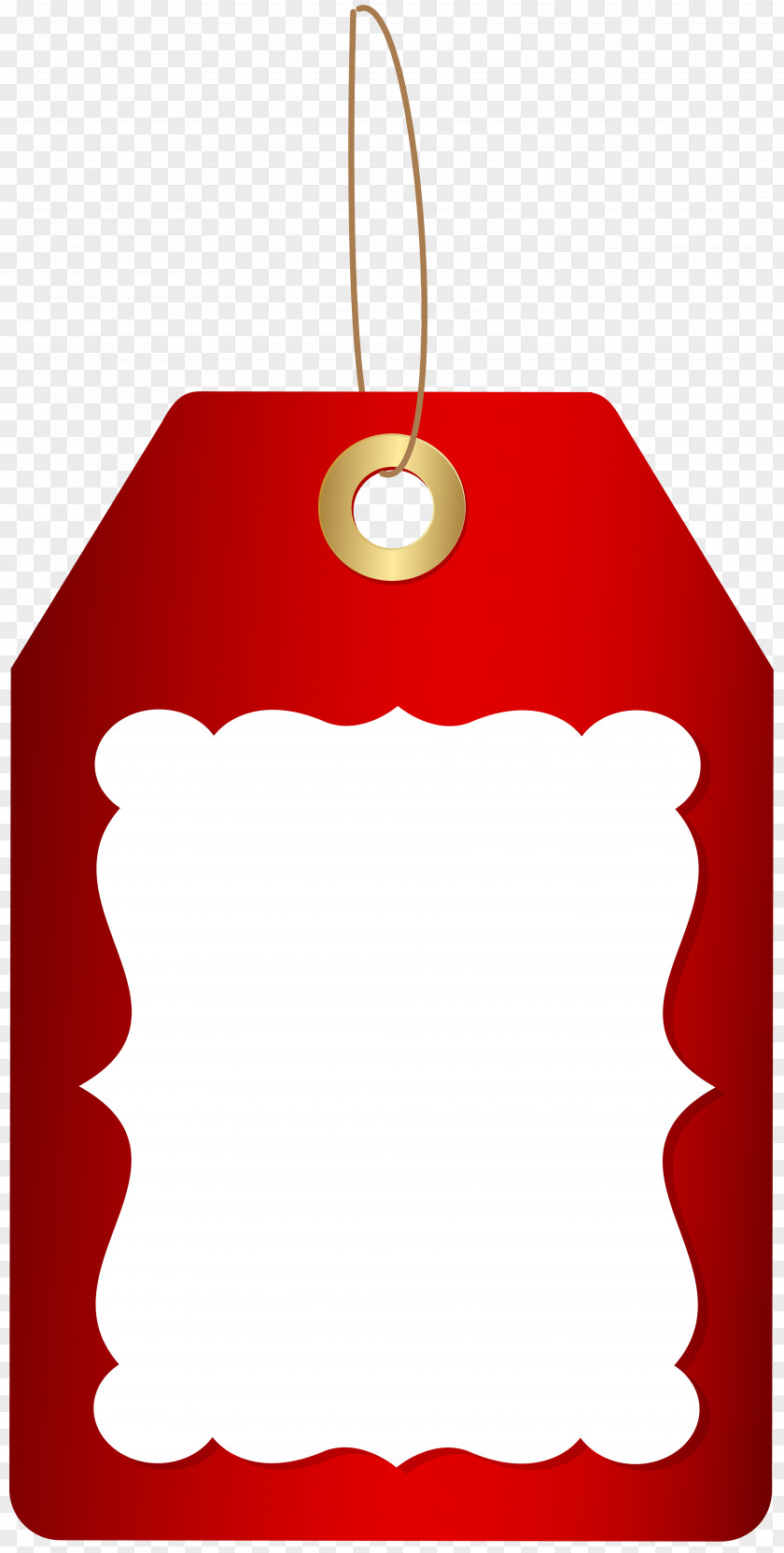 Red Deco Price Tag Clip Art Image PNG