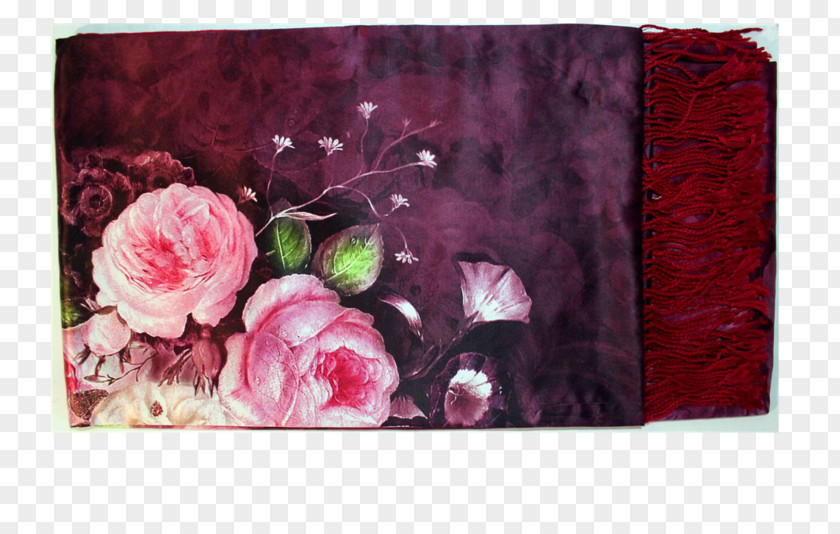 Red Silk Scarf Flower Floral Design Still Life PNG