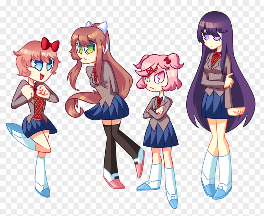 Doki Literature Club! Video Game Protagonist PNG