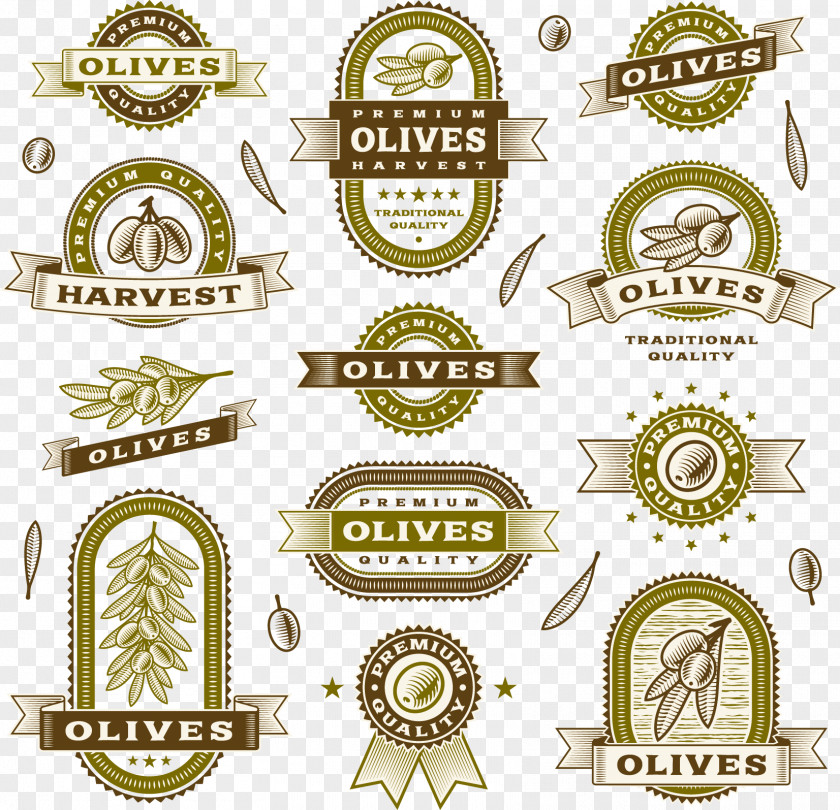 Pure Natural Olive Oil Label Clip Art PNG