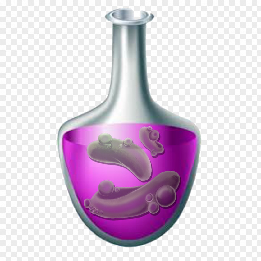 Violet Potion Chemistry Cartoon PNG