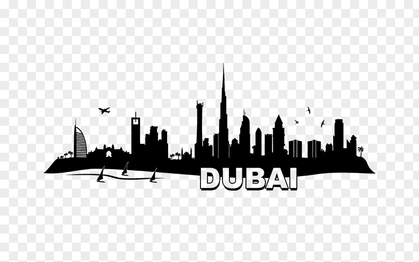 Arab Ornament Dubai Skyline Wall Decal Sticker New York City PNG