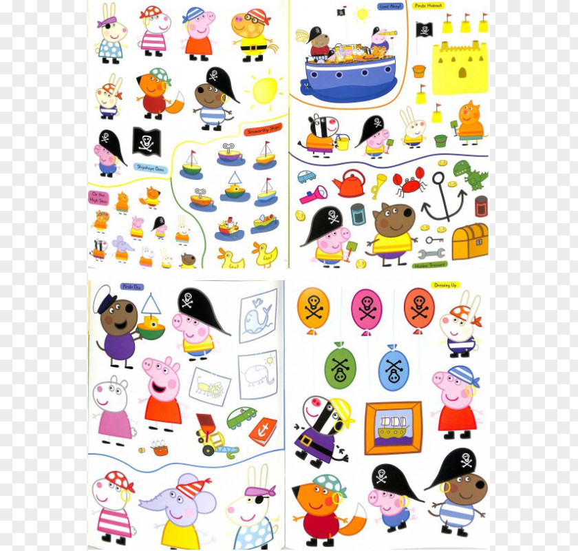 Peppa And George's Shiny Sticker Wall Decal Material Font PNG