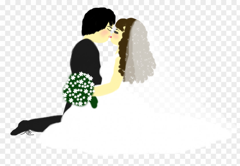 Wedding Couple PaintShop Pro Line Art Clip PNG