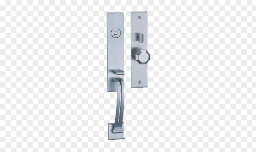 Door Lock Handle Chrome Plating Brass PNG
