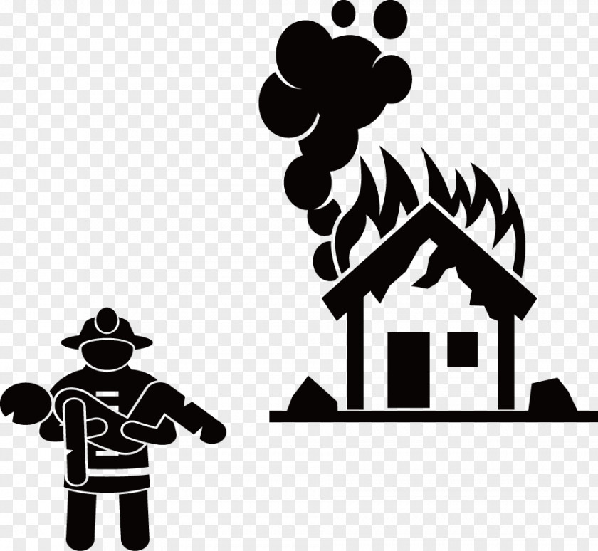 Fire Rescue Firefighter Stick Figure Firefighting PNG