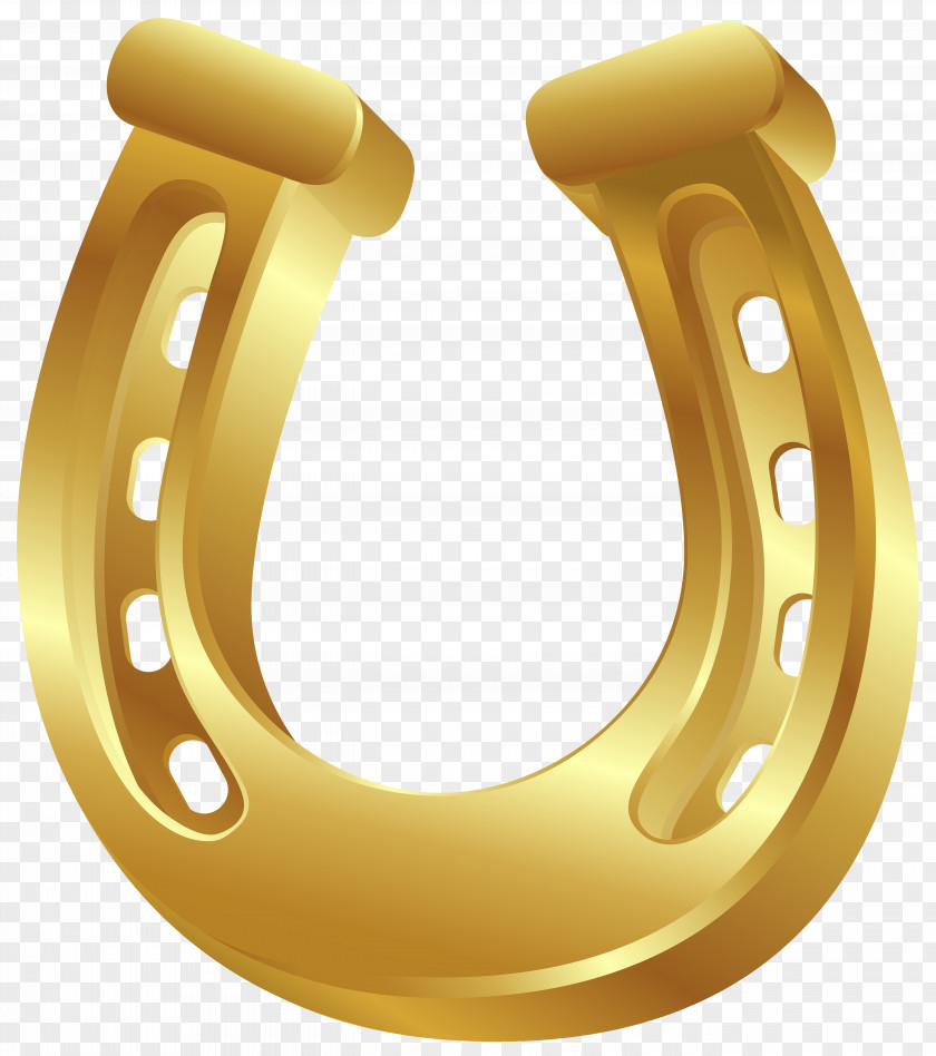 Gold Horseshoe Clip Art PNG