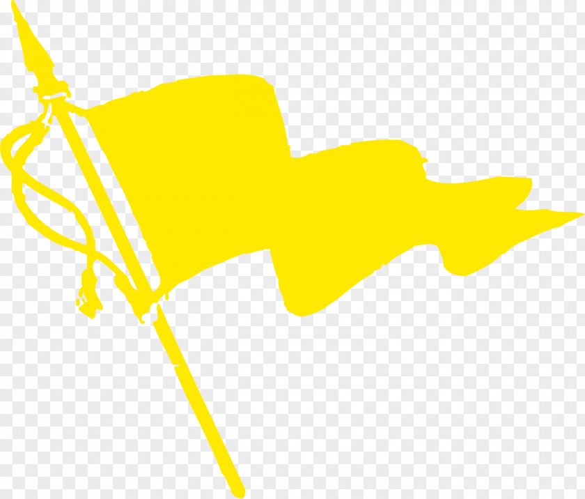 Yellow Flag Fluttering Cartoon Opening Text Angle Clip Art PNG