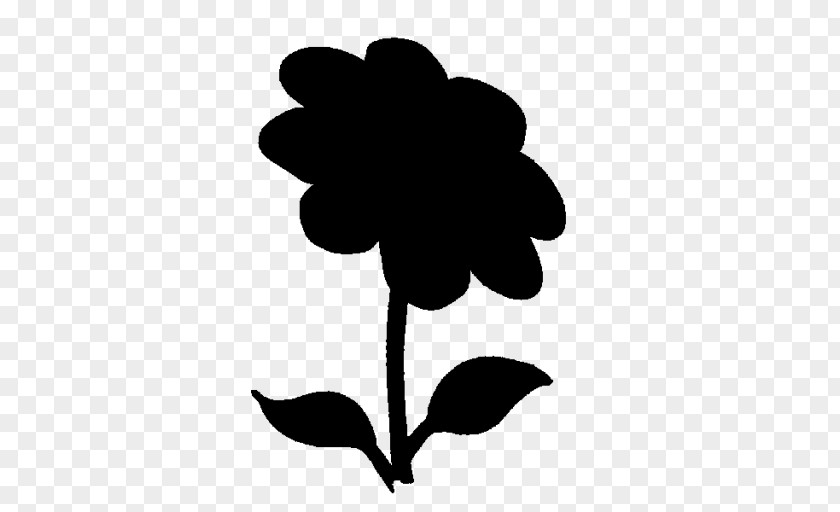 M Clip Art Leaf Silhouette Plant Stem Black & White PNG