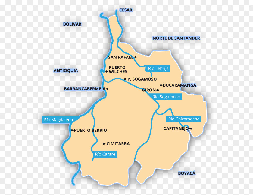 Barichara Colombia Mapa Chicamocha River Carare Sogamoso Lebrija PNG
