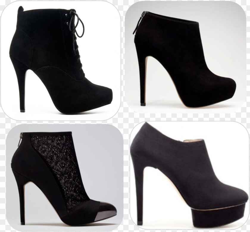 Boot High-heeled Shoe Suede PNG