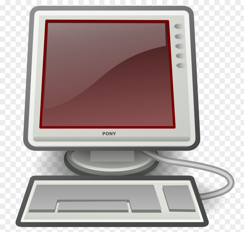 Cartoon Red White Computer Screen Laptop Clip Art PNG