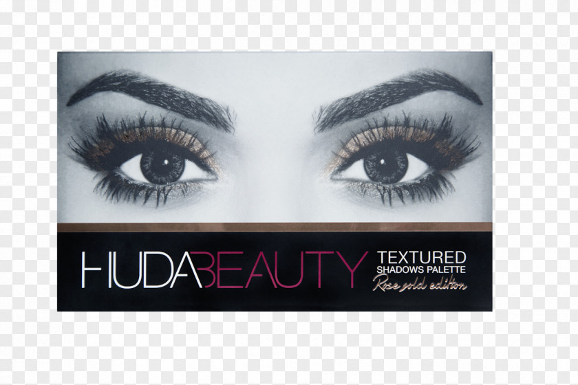 Huda Beauty Rose Gold Textured Shadows Palette Eye Shadow Desert Dusk Eyeshadow Cosmetics Obsessions PNG