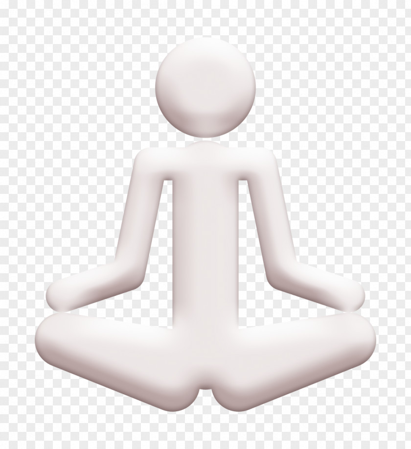 People Icon Yoga Person Silhouette In Meditation Posture Spa PNG