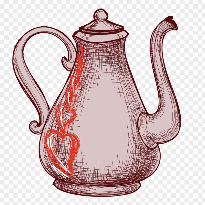 Hand-painted Teapot PNG