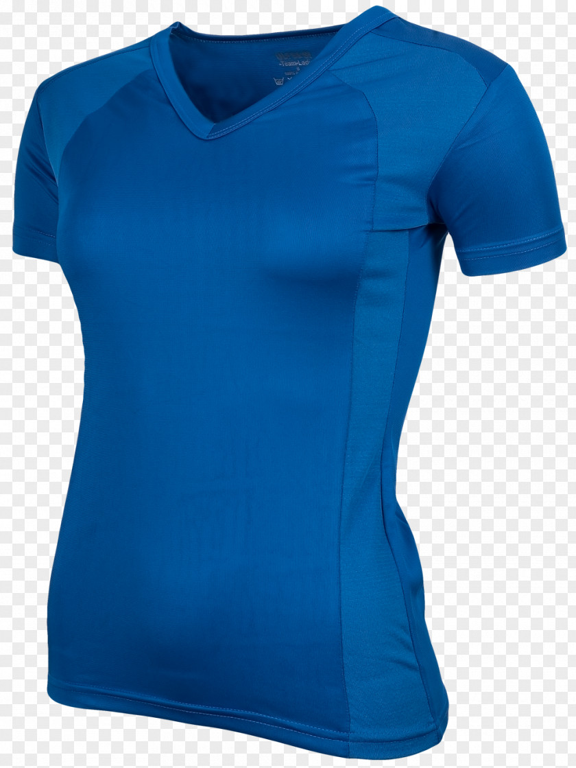 T-shirt Sleeveless Shirt Blue Clothing PNG