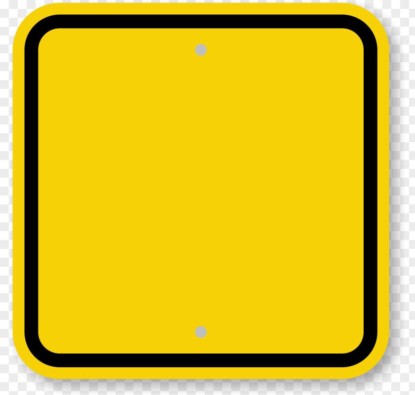 Yellow Square Cliparts Text Cone Top Sign Message Printing PNG