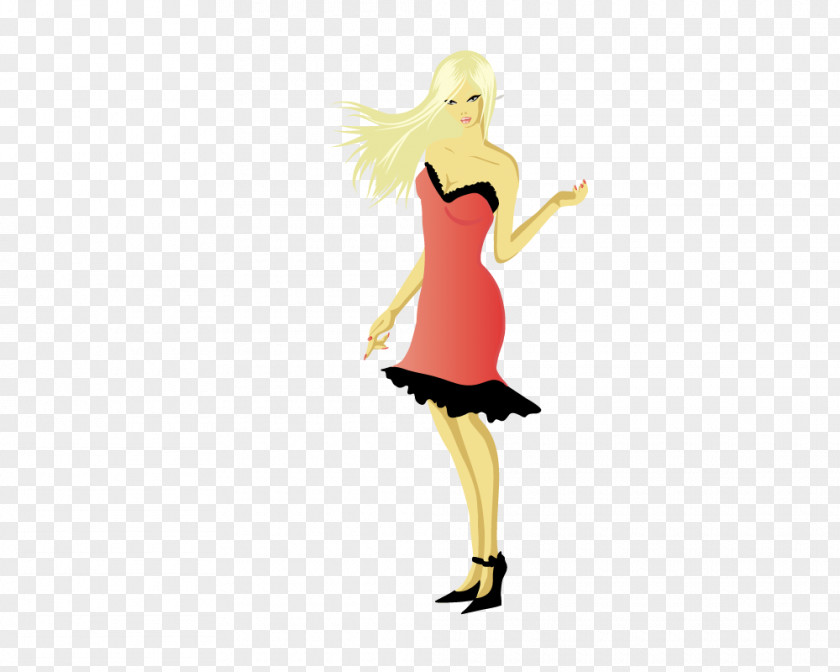 Cartoon Woman Dress Euclidean Vector PNG