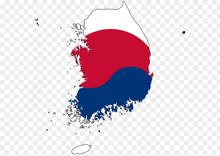 Map Flag Of South Korea PNG