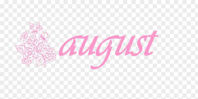 August With Flowers. PNG
