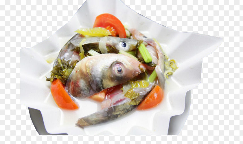 Pickled Tomato Head Fish Dish Garnish PNG