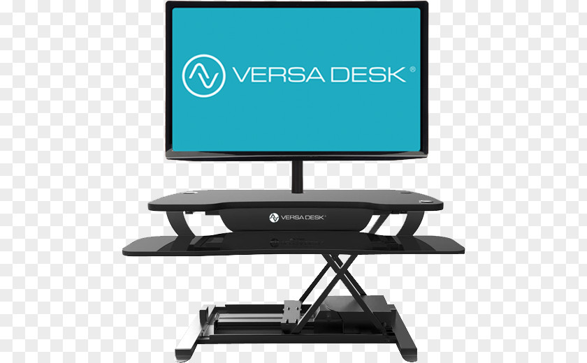 Stand Up Table Computer Monitors VersaDesk Standing Desk PNG