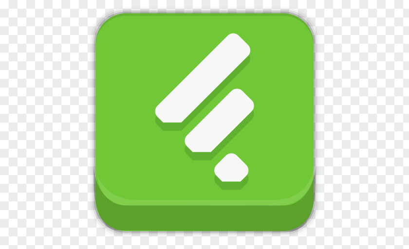 Feedly Angle Green Font PNG