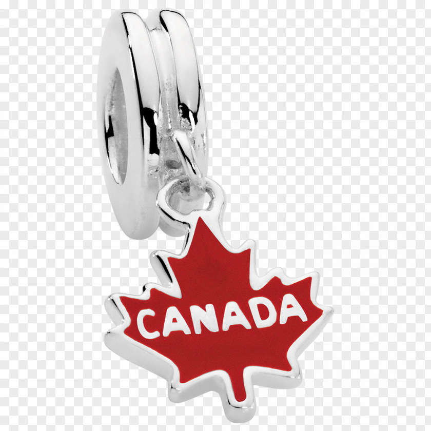 Graduation Trip Maple Leaf Canada Charm Bracelet Silver PNG