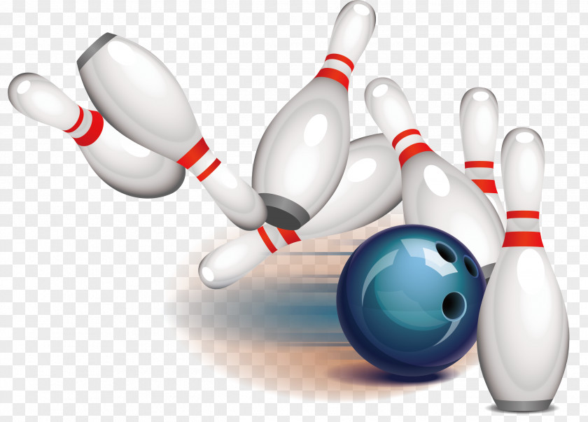 Hand-painted Bowling Ball Pin Clip Art PNG