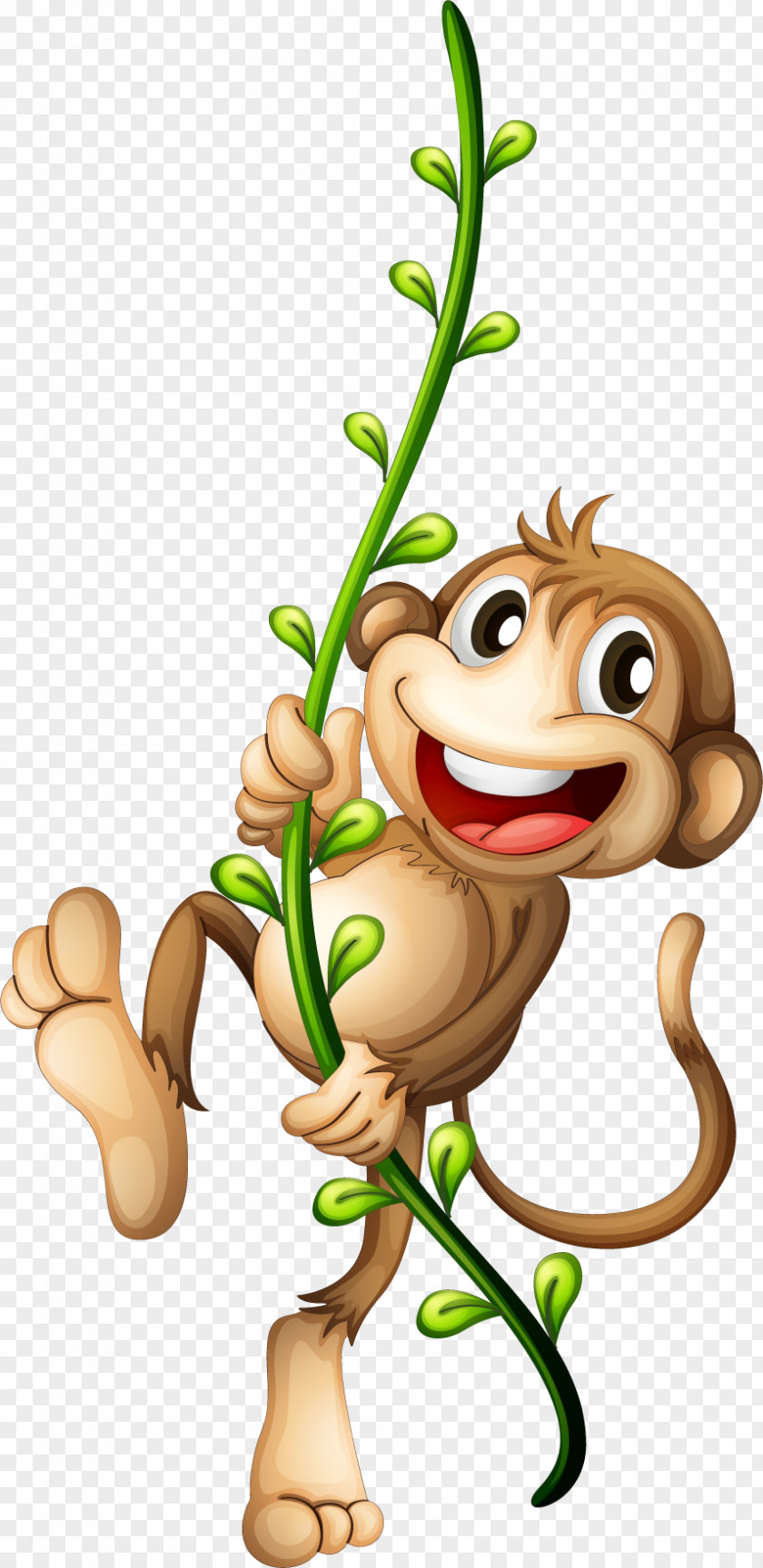 Monkey Primate Chimpanzee Vine PNG