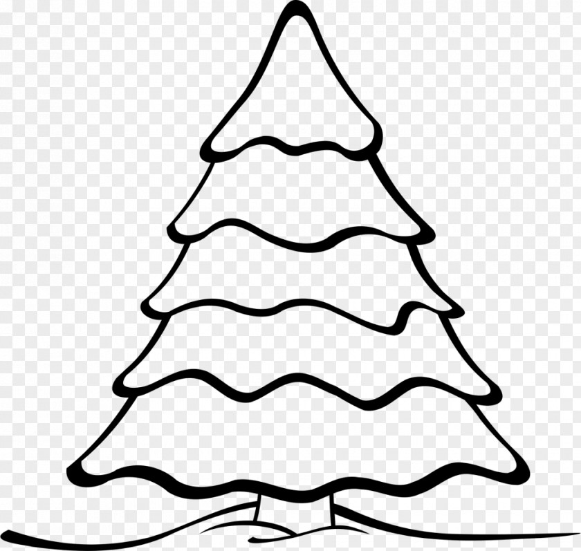 Scenery Clipart Christmas Tree Black And White Clip Art PNG