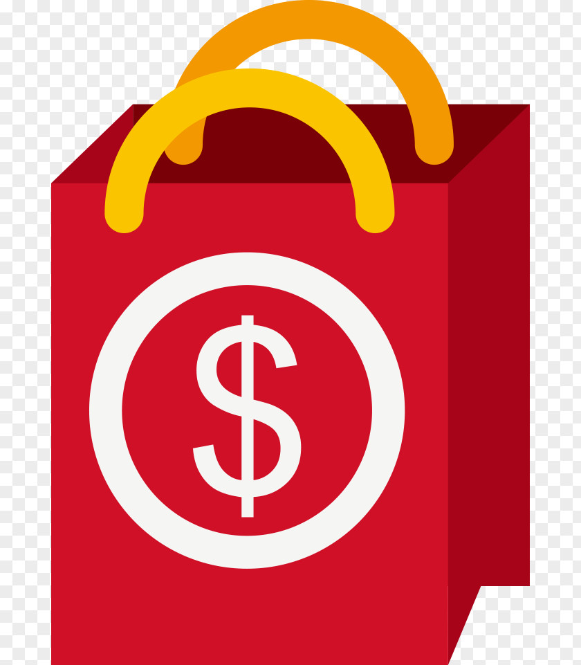 Vector Red Shopping Bags Reusable Bag PNG